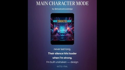 MAIN CHARACTER MODE — Shadow Knowledge (Official Music Audio)
