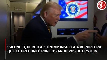 “Silencio, cerdita”: Trump insulta a reportera que le preguntó por los archivos de Epstein