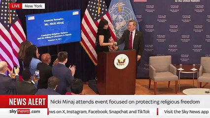 Nicki Minaj delivers speech at UN to highlight claims of Christian persecution in Nigeria