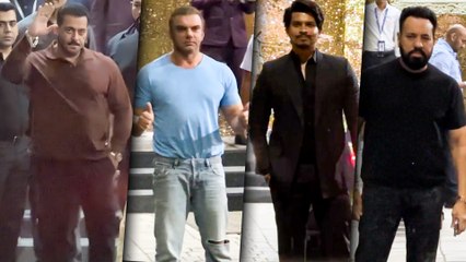Bhaijaan’s Blockbuster Exit From Kalina Airport: Salman Khan With Sohail Khan, Bodyguard Shera & Others
