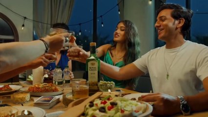 Raj Thakur as modal  ad film Royal Green Whiskey