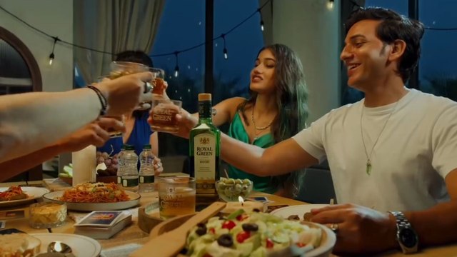 Raj Thakur as modal ad film Royal Green Whiskey