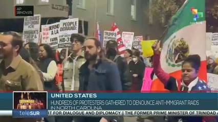 UNITED STATES l Anti-immigrant raids protesters in North Carolina