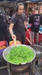 Traditional Ayam Penyet of Indonesia with Mashed Green Chilli #shorts