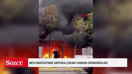 Beylikdüzü'nde depoda çıkan yangın söndürüldü