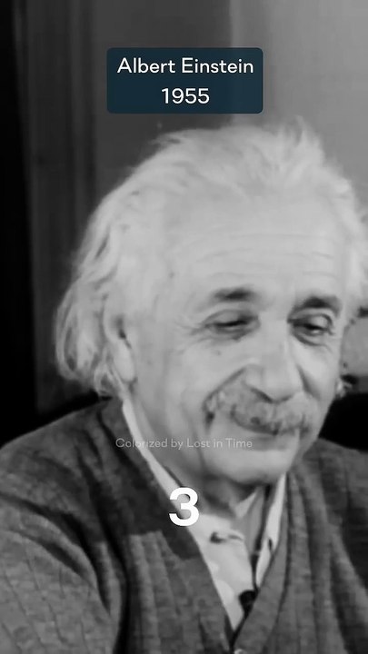 Albert Einstein in 1955 colorized ❤️ What would you say to him