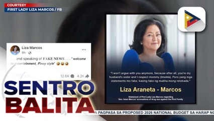 First Lady Liza Marcos, tinawag na 'fake news' ang social media post ng umano'y kanyang statement sa mga naging pahayag ni Sen. Imee Marcos