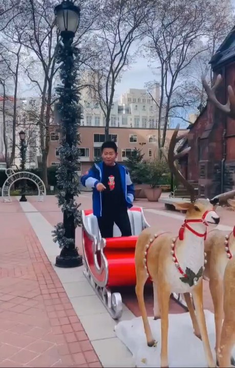 The peculiar New Yorker who celebrated Christmas early was on Roosevelt Island - that's him - Nelson Wang! This video was filmed on November 18, 2025, at 543 Main Street, New York, NY 10044.