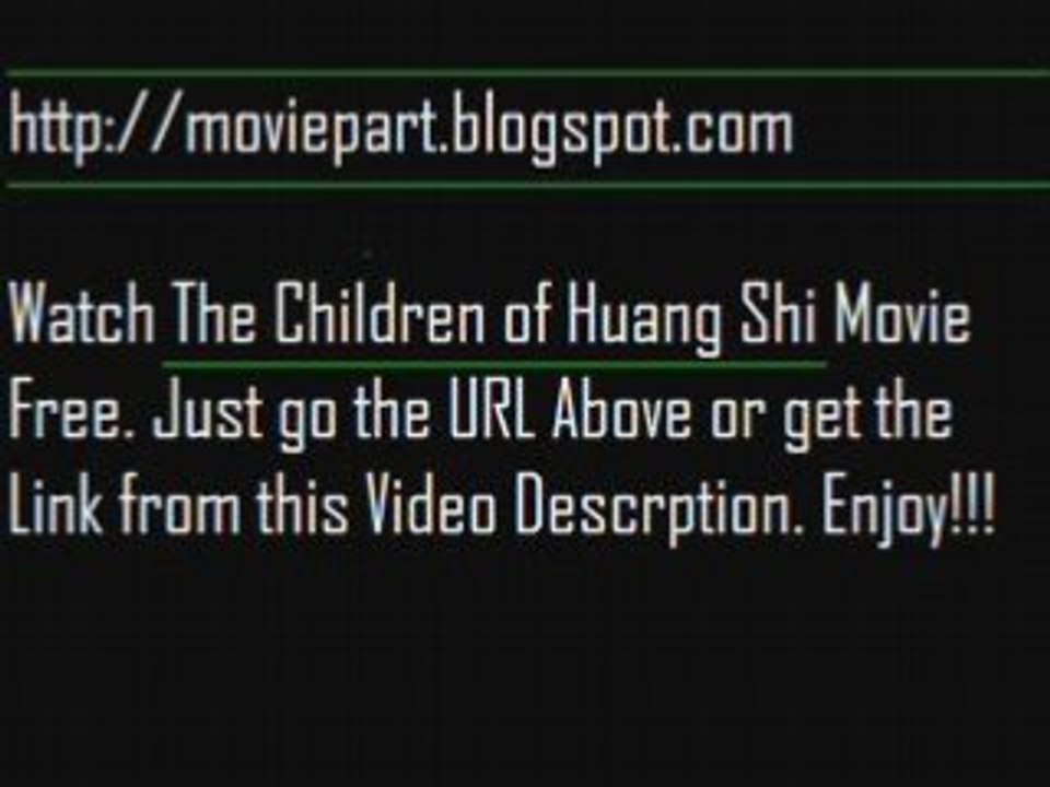 Watch The Children of Huang Shi 2008 Movie Online For Free