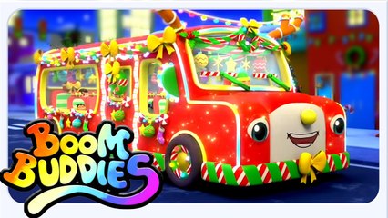 Wheels on the Bus Christmas Ride | Kids TV Nursery Rhymes & Baby Songs | Christmas Kids Videos