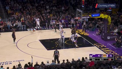 LeBron makes a double-double in historic season debut