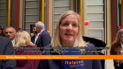 Coventry "Le Olimpiadi e lo sport hanno il potere di unire Paesi e comunità"