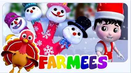 Snowman Finger Family by Farmees | Winter Nursery Rhymes & Kids Songs | Finger Family Song for Children