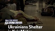 Ukrainians Shelter In Kyiv Metro During Strikes