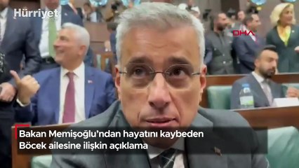 Bakan Memişoğlu’ndan hayatını kaybeden Böcek ailesine ilişkin açıklama