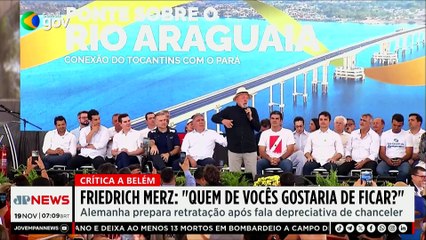 Após crítica a Belém, Alemanha deve se retratar e Lula rebate chanceler