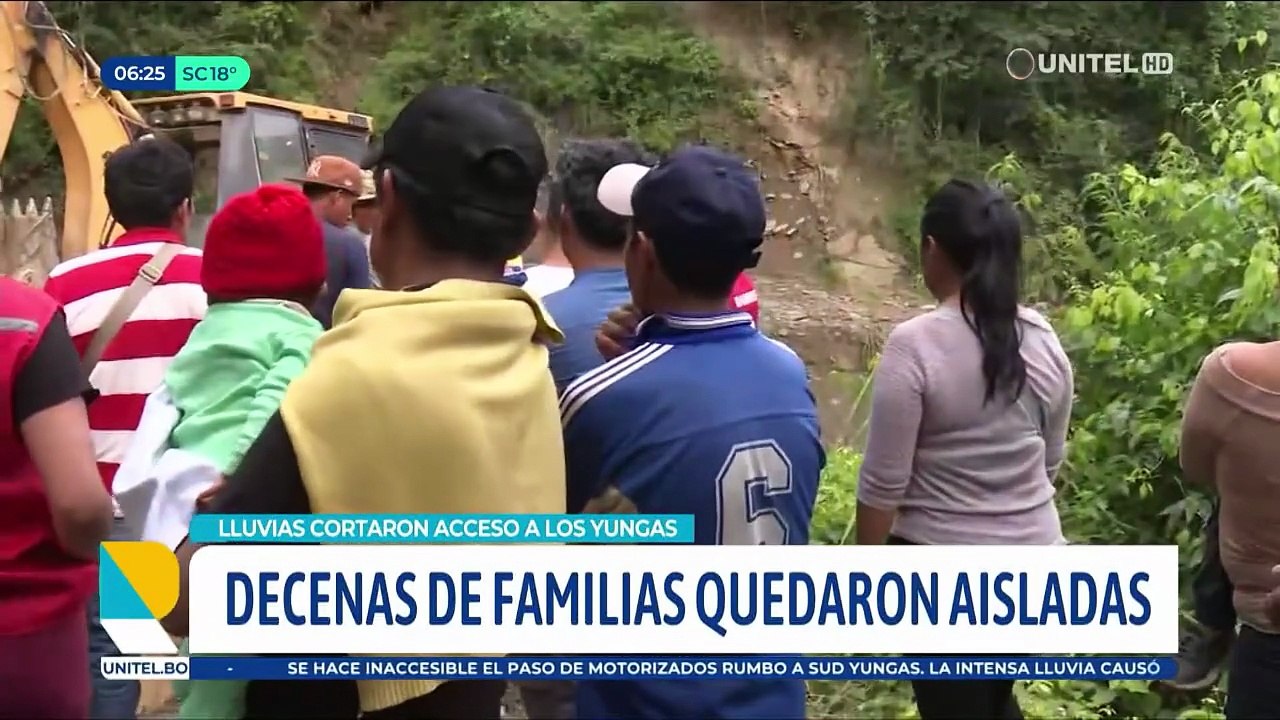 Decenas de familias se encuentran aisladas por siete derrumbes en la carretera a Los Yungas