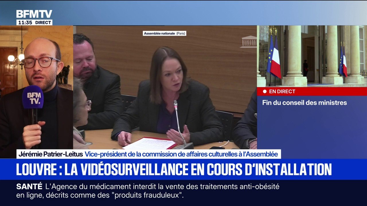 "Le (cambriolage au) Louvre est un révélateur de notre incapacité à protéger notre patrimoine", pointe Jérémie Patrier-Leitus, vice-président de la commission des affaires culturelles à l'Assemblée
