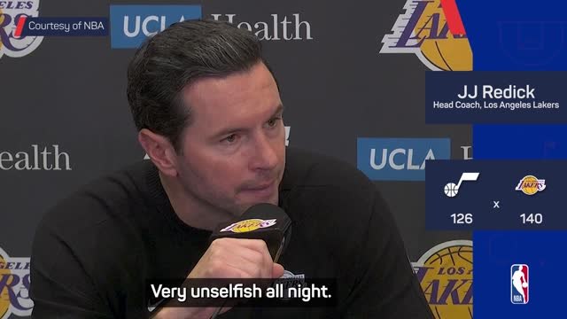 LeBron was unselfish in record-setting season debut - Lakers' Redick