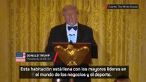 Trump admite en su discurso que su hijo es un gran fan de Cristiano Ronaldo