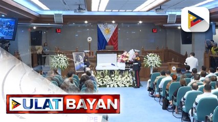 Necrological service para sa yumaong dating Sen. Pres. Enrile, idinaos sa Senado | ulat ni Louisa Erispe