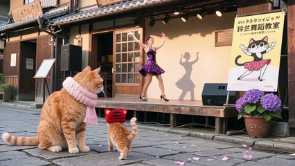 Tiger-Hat Kitten Learns Latin Dance—Awkward Wiggles to Smooth Spins