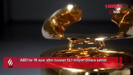 ABD'de 18 ayar altın tuvalet 12.1 milyon dolara satıldı