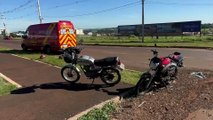 Três pessoas ficam feridas em acidente com motos no Trevo da Ceasa