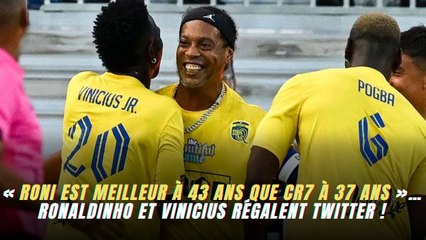 « Roni est meilleur à 43 ans que CR7 à 37 ans »… Ronaldinho et Vinicius régalent Twitter !