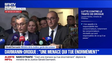 Lutte anti-drogue: Gérald Darmanin annonce "un renforcement des magistrats du parquet comme du siège, ici à Marseille"