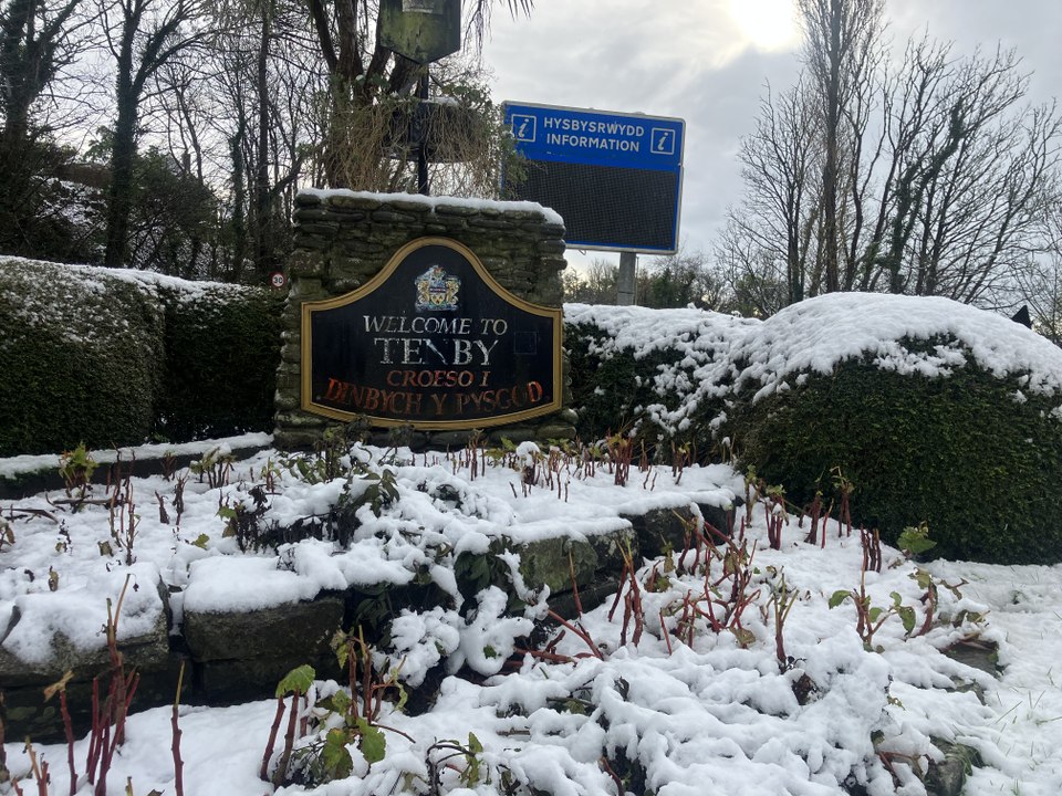 Snow scenes from around Tenby and across Pembrokeshire