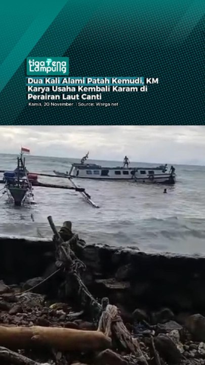 Dua Kali Alami Patah Kemudi, KM Karya Usaha Kembali Karam di Perairan Laut Canti
