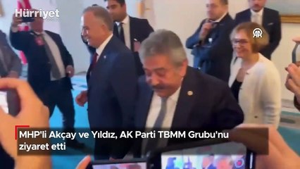 MHP'li Akçay ve Yıldız, AK Parti TBMM Grubu'nu ziyaret etti