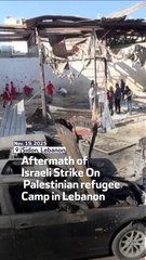 Aftermath Of Israeli Strike On Palestinian refugee Camp In Lebanon