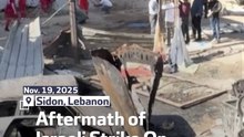 Aftermath Of Israeli Strike On Palestinian refugee Camp In Lebanon