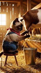 Cats Milking Goats on a Village Farm — This Will Shock You!