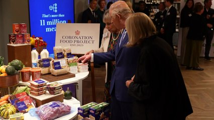 King views Coronation collection at Fortnum & Mason