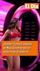 Jennifer Ventura impacta en Miss Universo con un audaz traje de baño rojo