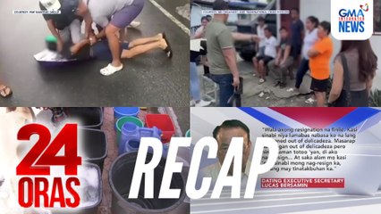 24 Oras: (Part 1) Ex-ES Bersamin, itinangging nag-resign siya | Water service interruption ng Maynilad | Nagbebenta ng lupa kahit walang titulo, atbp.
