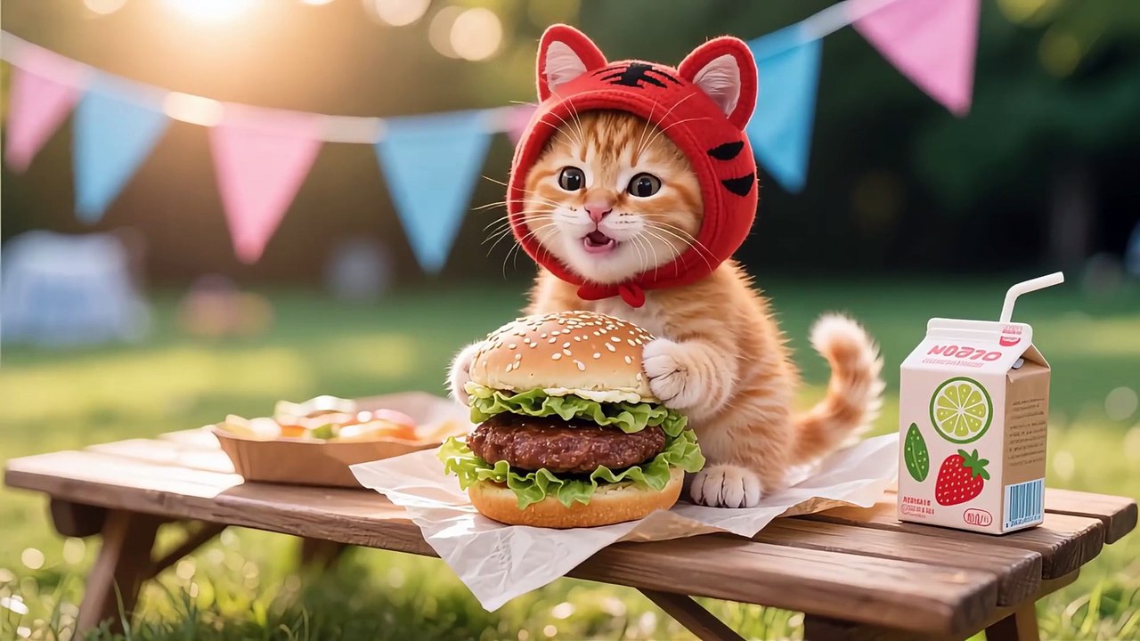 So Cute! Tiger-Hat Kitten Gets Stuck Outside, Neighbor Comes to the Rescue