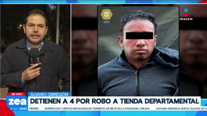 Detienen a cuatro hombres por robo a tienda departamental en la Álvaro Obregón