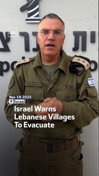 Israel Warns Lebanese Villages To Evacuate