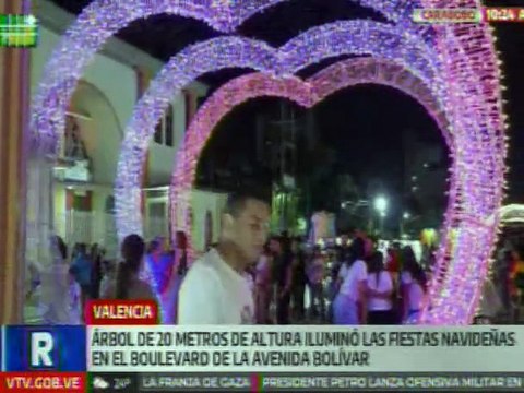 Carabobeños participaron en el tradicional encendido de luces navideñas de Valencia