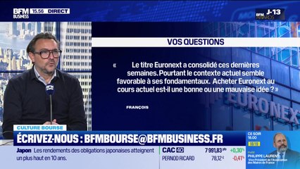Culture Bourse : « Euronext a consolidé ces dernières semaines. Pourtant le contexte actuel semble favorable à ses fondamentaux. Acheter ce titre au cours actuel est-il une bonne ou une mauvaise idée ? », par Julie Cohen-Heurton - 19/11