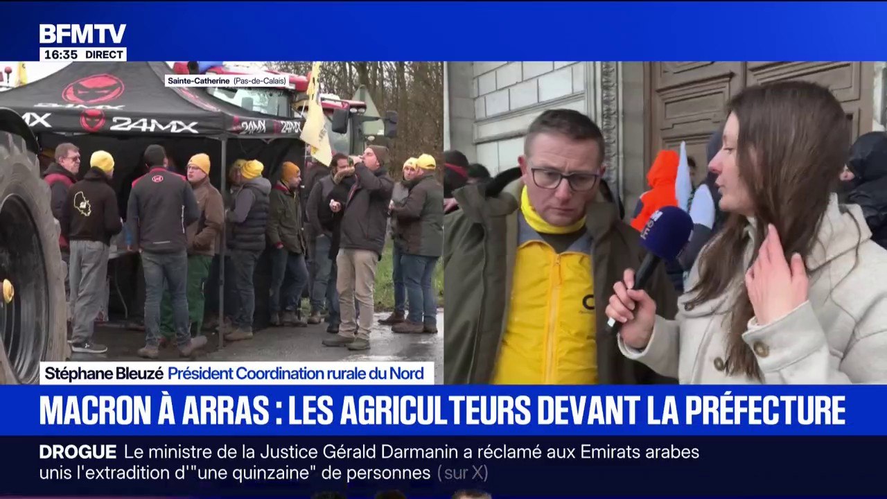 Agriculteurs mobilisés dans le Nord: “Chaque délégation va être reçue (...) mais on n'attend pas grand-chose”, explique Stéphane Bleuzé, président de la Coordination rurale du Nord