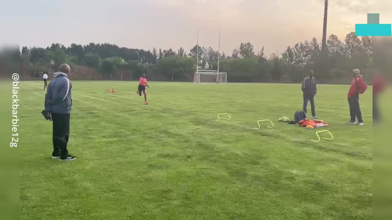 Athelete Takes a Tumble During Practice