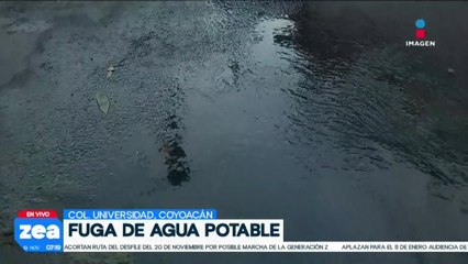 Se registra fuga de agua en la Col. Oxtopulco Universidad