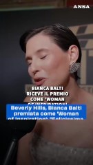 Beverly Hills, Bianca Balti premiata come 'Woman of Inspiration': "Felicissima, lo dedico a mia figlia"