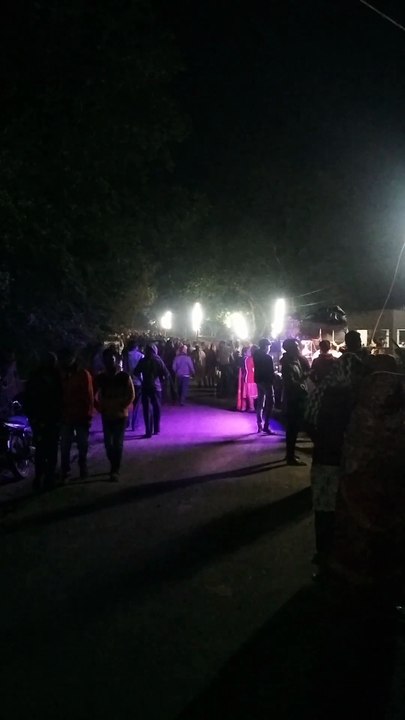 Indian Village night festival with Huge Public attend