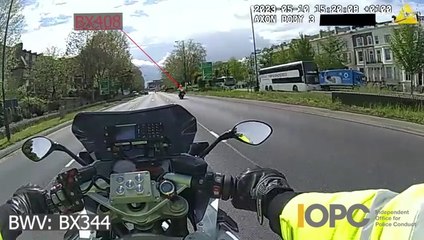 IOPC footage of police motorbike involved in fatal crash with a pedestrian